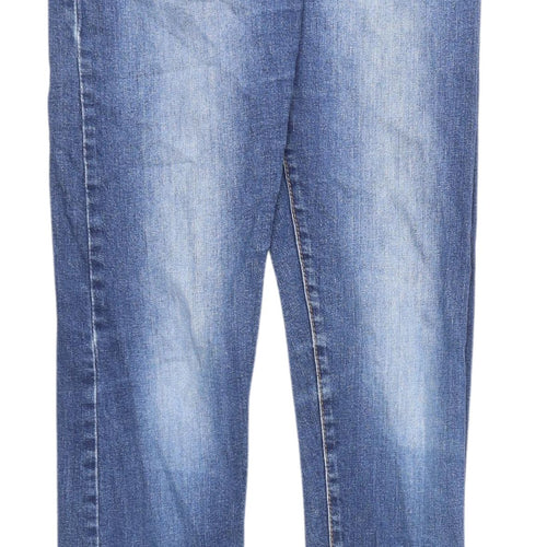 2TALL Unisex Blue Straight Jeans, Size 30, Tall