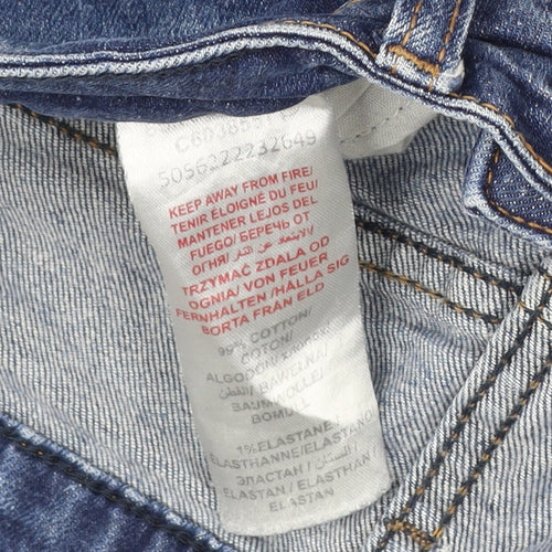 2TALL Unisex Blue Straight Jeans, Size 30, Tall