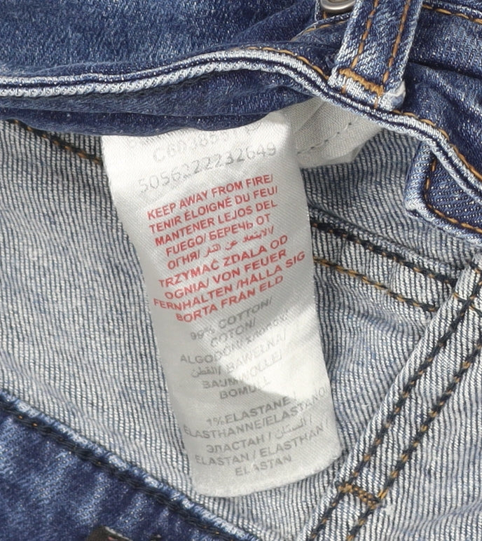 2TALL Unisex Blue Straight Jeans, Size 30, Tall
