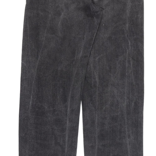 Momokrom Women's Black Straight Jeans, Size 8