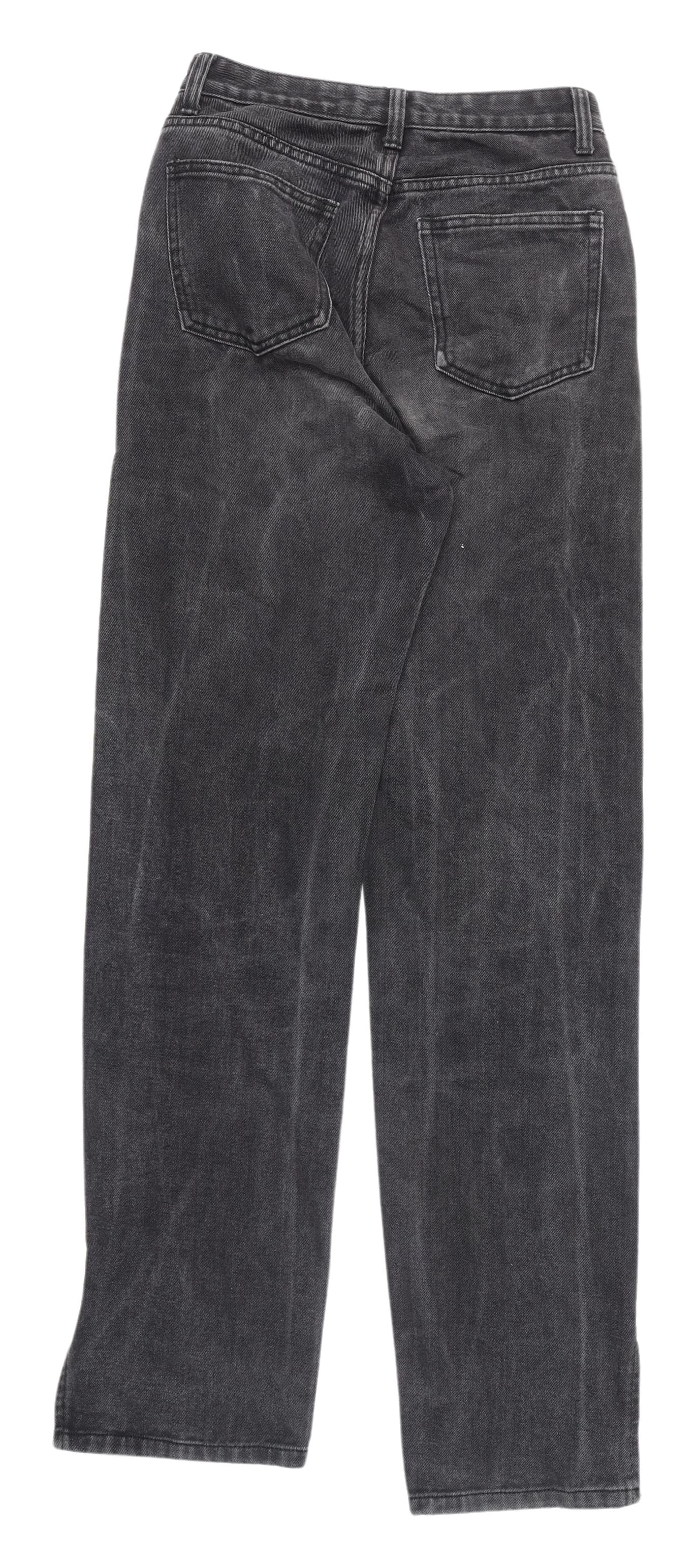 Momokrom Women's Black Straight Jeans, Size 8
