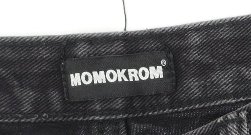 Momokrom Women's Black Straight Jeans, Size 8