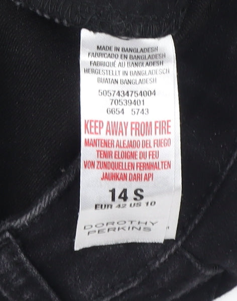 Dorothy Perkins Black Slim Straight Jeans Women's 14S