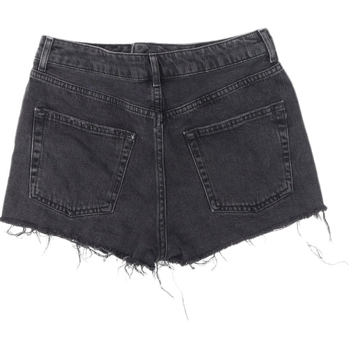 Topshop Women’s Black Cut-Off Denim Shorts Size 10