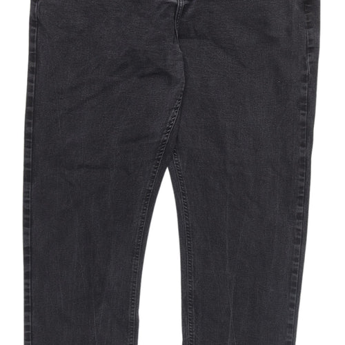 Badrhino Men's Black Straight Jeans Size 46/32