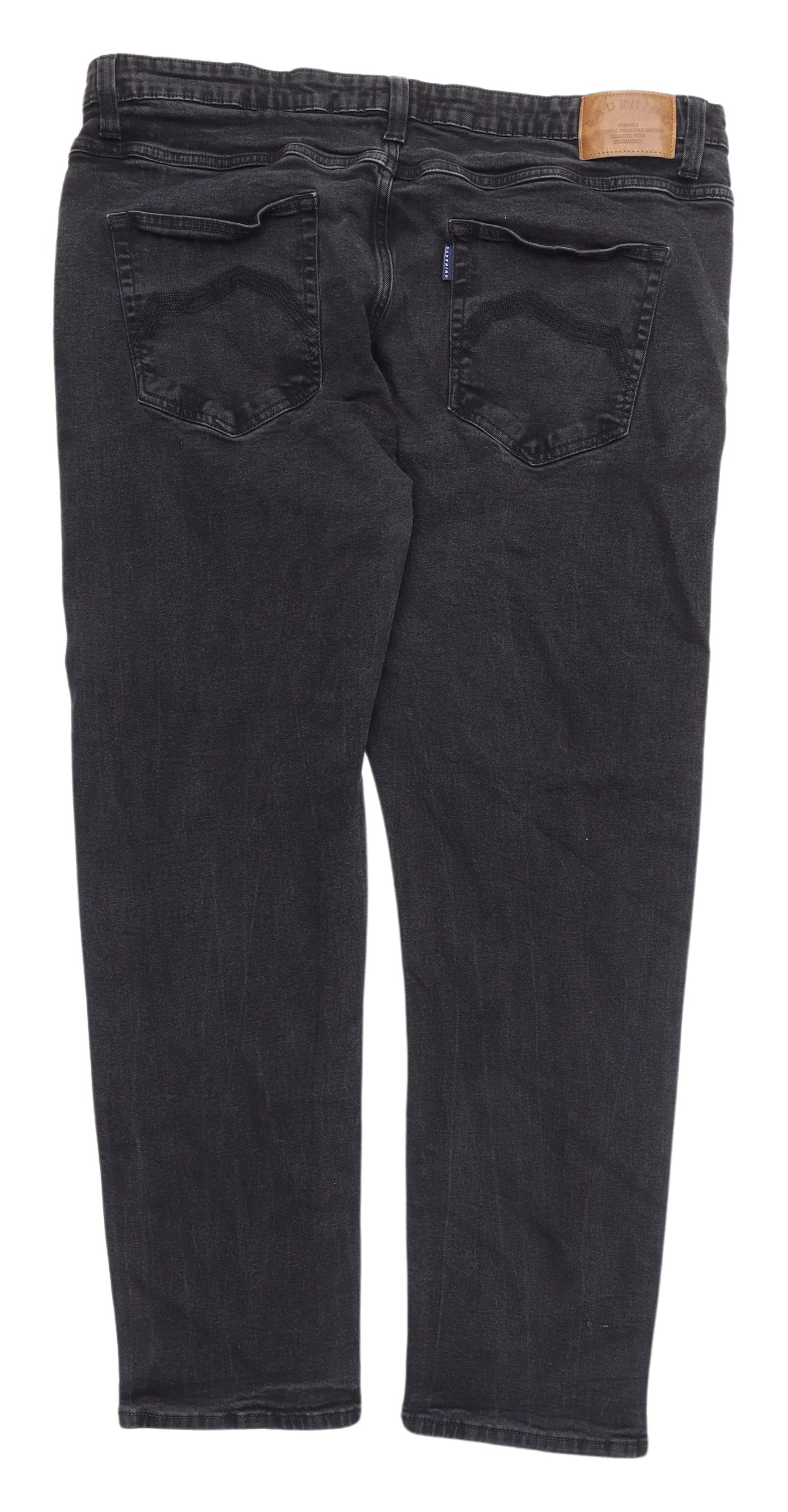 Badrhino Men's Black Straight Jeans Size 46/32