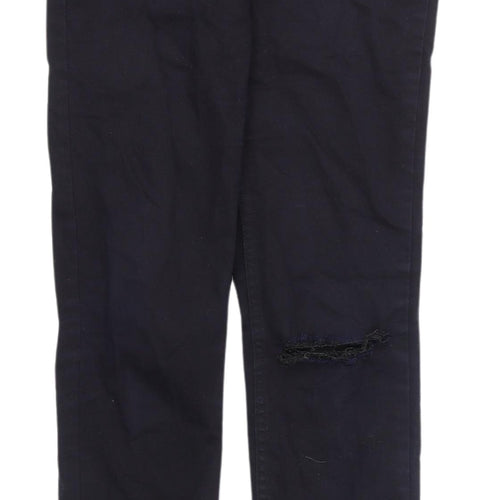 New Look Women's Black Skinny Jeans - Size S, Distressed Tall