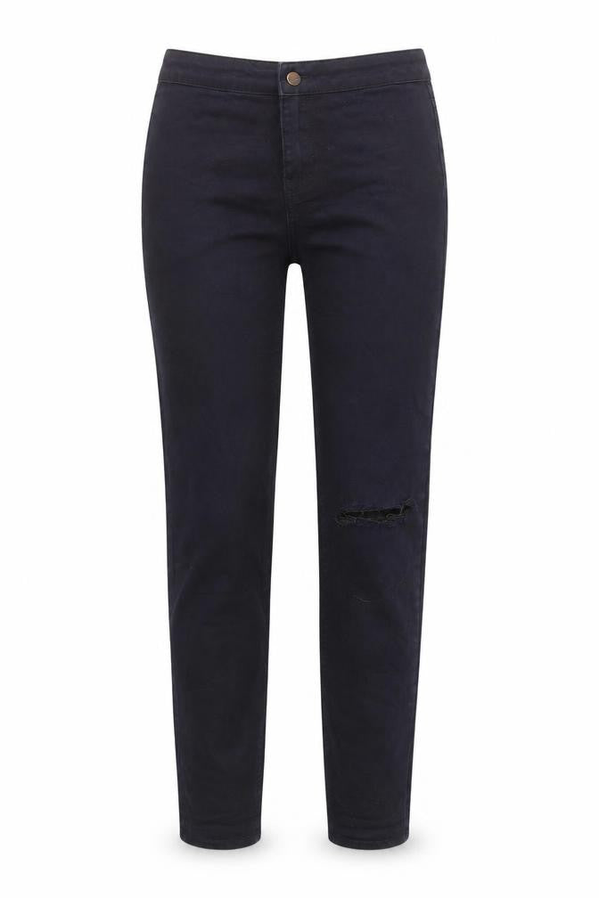 New Look Women's Black Skinny Jeans - Size S, Distressed Tall