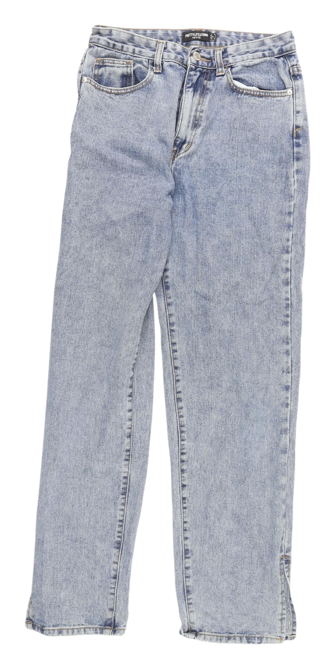 PrettyLittleThing Women's Blue Straight Jeans Size 10