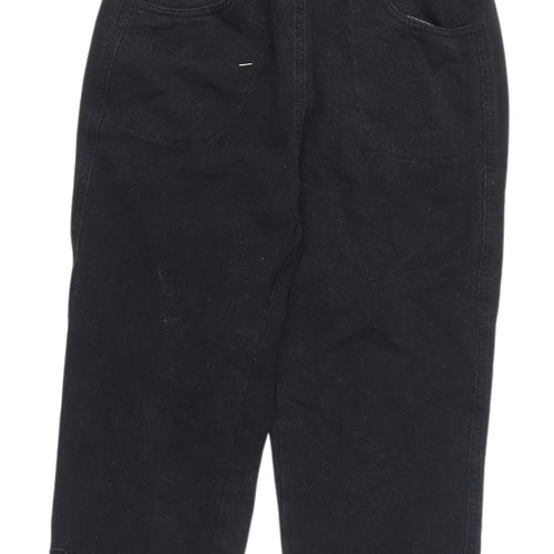 Quacker Factory Women's Black Cropped Floral Leggings, Size 2XS