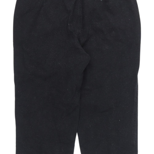 Quacker Factory Women's Black Cropped Floral Leggings, Size 2XS
