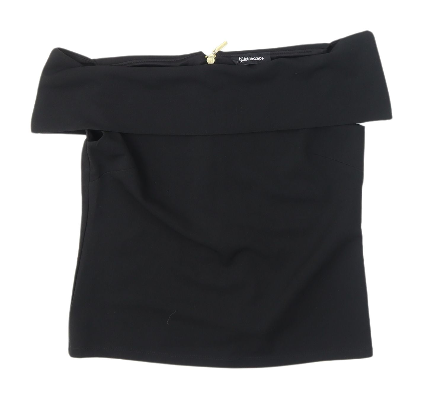 Kaleidoscope Black Off-Shoulder Blouse, Size 10