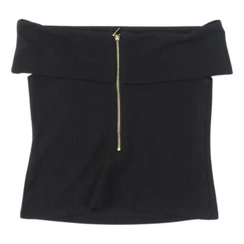 Kaleidoscope Black Off-Shoulder Blouse, Size 10