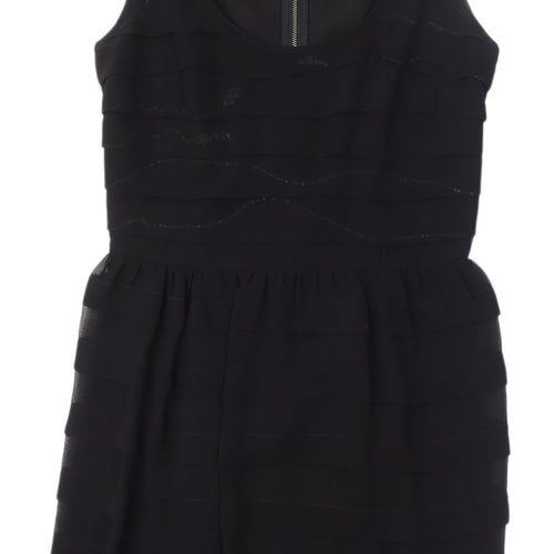Next Petite Black Sleeveless Bodycon Dress Size 10