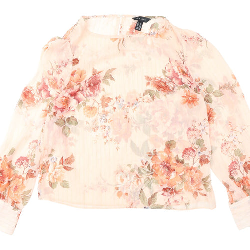 New Look Women's Floral Blouse, Size 14, Multicoloured Chiffon