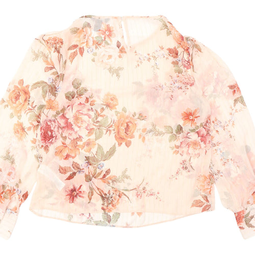 New Look Women's Floral Blouse, Size 14, Multicoloured Chiffon