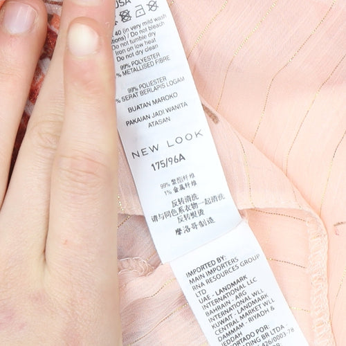 New Look Women's Floral Blouse, Size 14, Multicoloured Chiffon