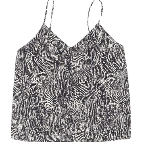 Topshop Women's Black & White Camisole Tank UK 8