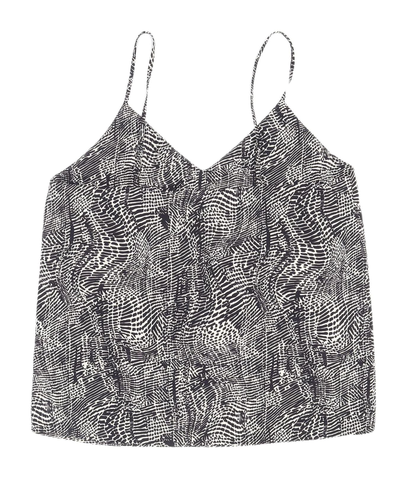 Topshop Women's Black & White Camisole Tank UK 8