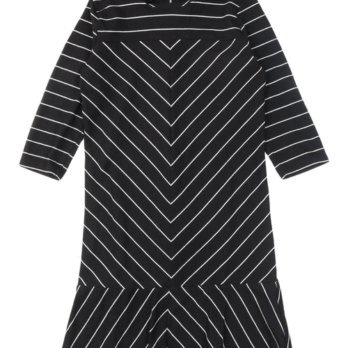 Therapy Black Striped Shift Dress Women Size 10