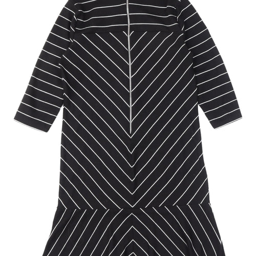 Therapy Black Striped Shift Dress Women Size 10