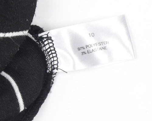 Therapy Black Striped Shift Dress Women Size 10