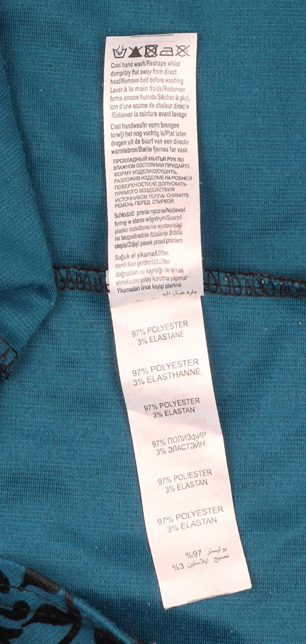 Apricot Women's Blue Floral Skater Dress Size 14