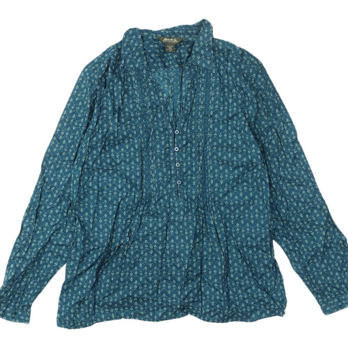 Eddie Bauer Women's Blue XL Tunic Blouse