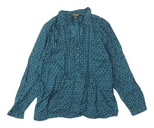 Eddie Bauer Women's Blue XL Tunic Blouse