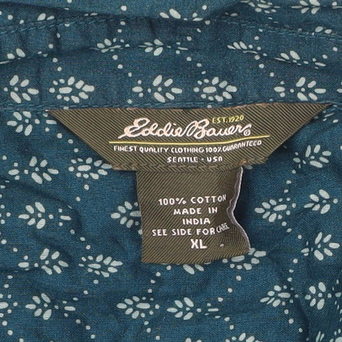 Eddie Bauer Women's Blue XL Tunic Blouse