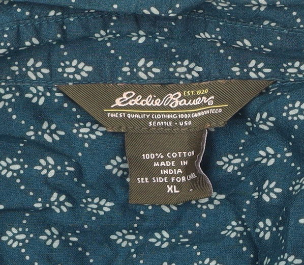 Eddie Bauer Women's Blue XL Tunic Blouse