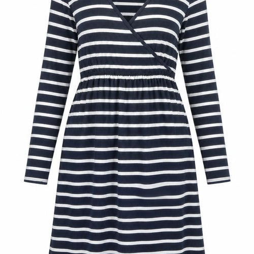 La Redoute Women’s Blue Striped Wrap Dress, Size 6