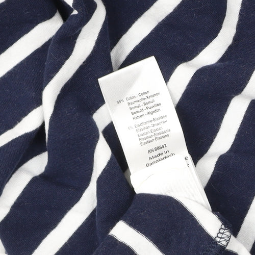 La Redoute Women’s Blue Striped Wrap Dress, Size 6