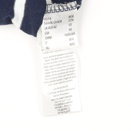 La Redoute Women’s Blue Striped Wrap Dress, Size 6