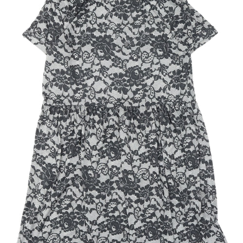 Select Women's Black Lace Shift Dress, Size 18, Floral