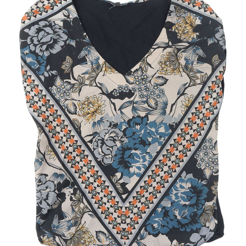 Warehouse Women's Multicoloured Floral V-Neck Blouse