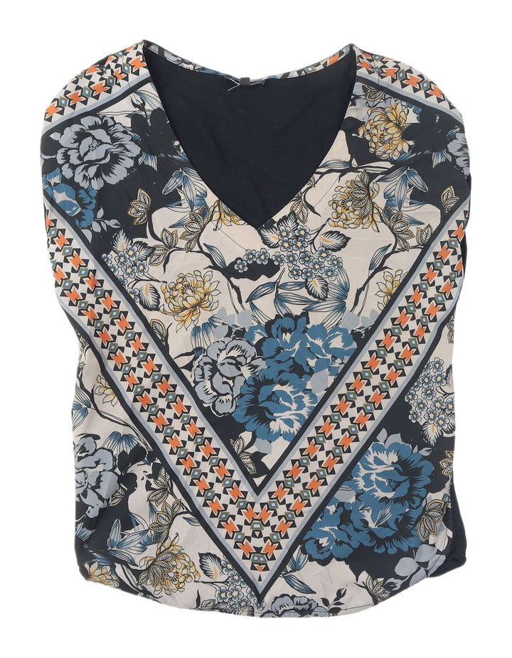 Warehouse Women's Multicoloured Floral V-Neck Blouse