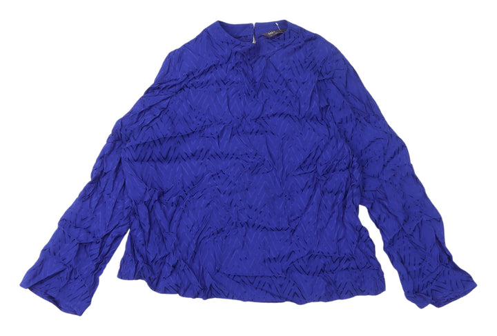 Marks and Spencer Women's Blue Viscose Blouse UK 16
