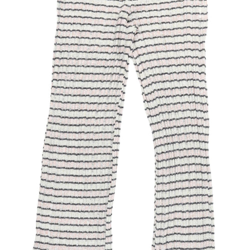 Zara Women's Multicoloured Striped Trousers M