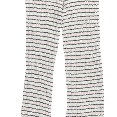 Zara Women's Multicoloured Striped Trousers M