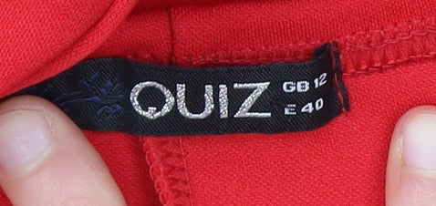 Quiz Women's Red Bodycon Dress Size 12