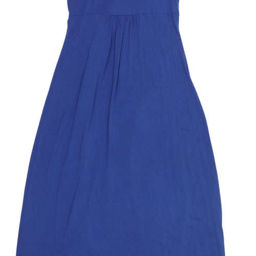 East Women's Blue Midi Wrap Dress Size 14