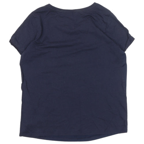 Marks and Spencer Women's Navy T-Shirt Regular Fit Size 12