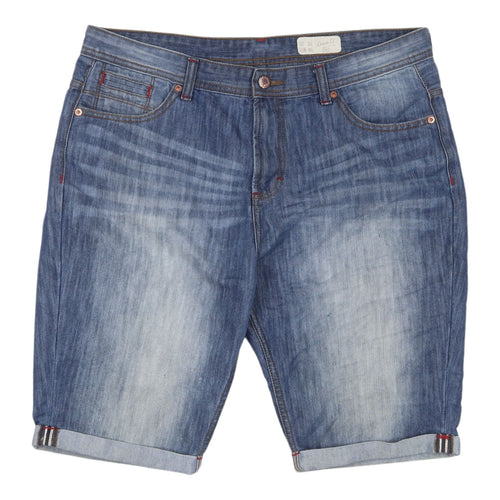 Denim Co. Men's Blue Bermuda Shorts, Size 36, Summer Casual