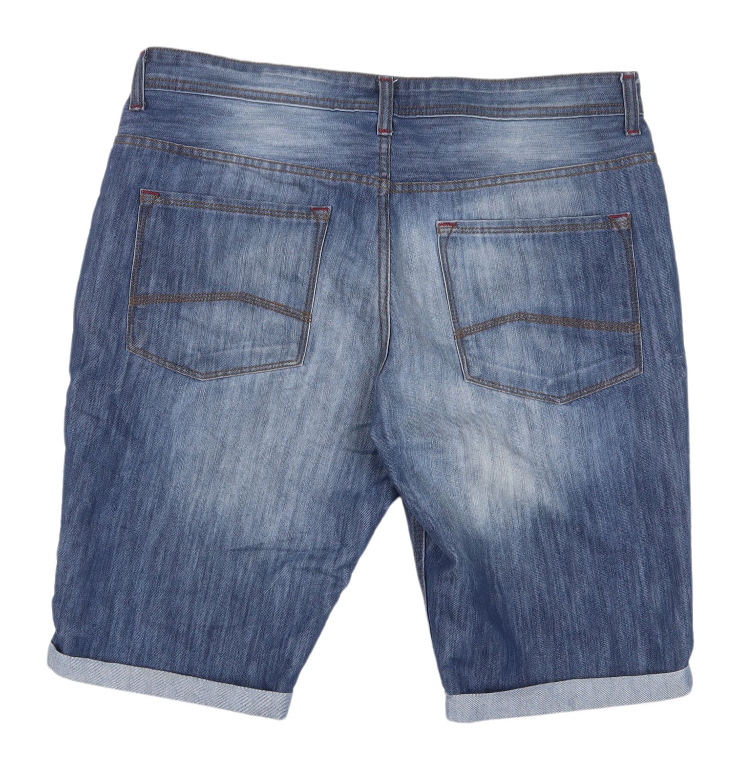 Denim Co. Men's Blue Bermuda Shorts, Size 36, Summer Casual
