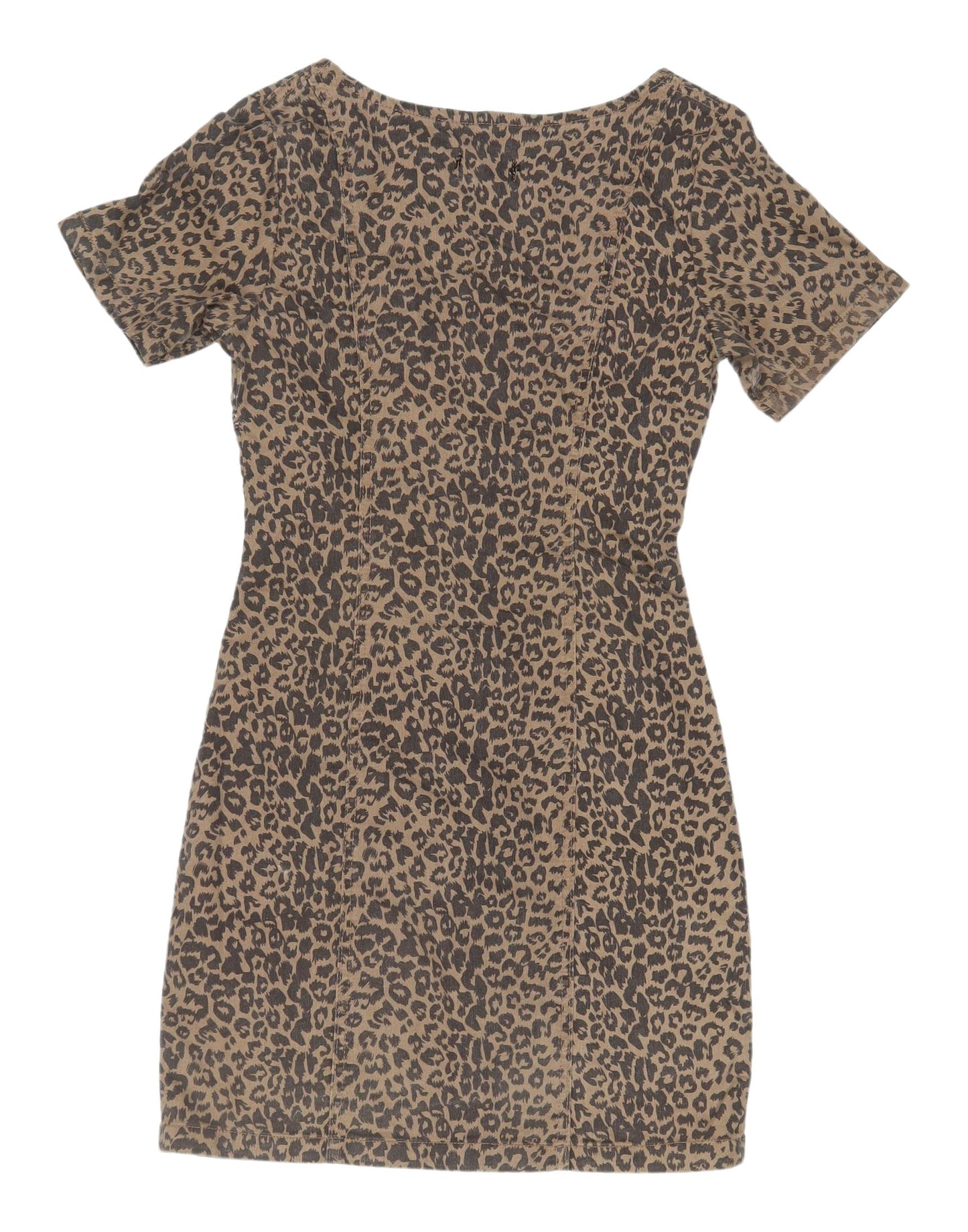 PrettyLittleThing Women's Brown Leopard Bodycon Dress, Size 6