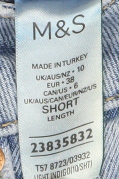 Marks and Spencer Women's Light Blue Mom Jeans Size 10