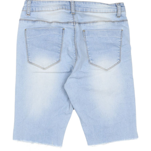 The Rockn Rev Unisex Light Blue Denim Bermuda Shorts