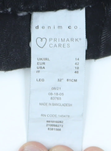 Primark Women Black Skinny Jeans Size 14 Slim Fit