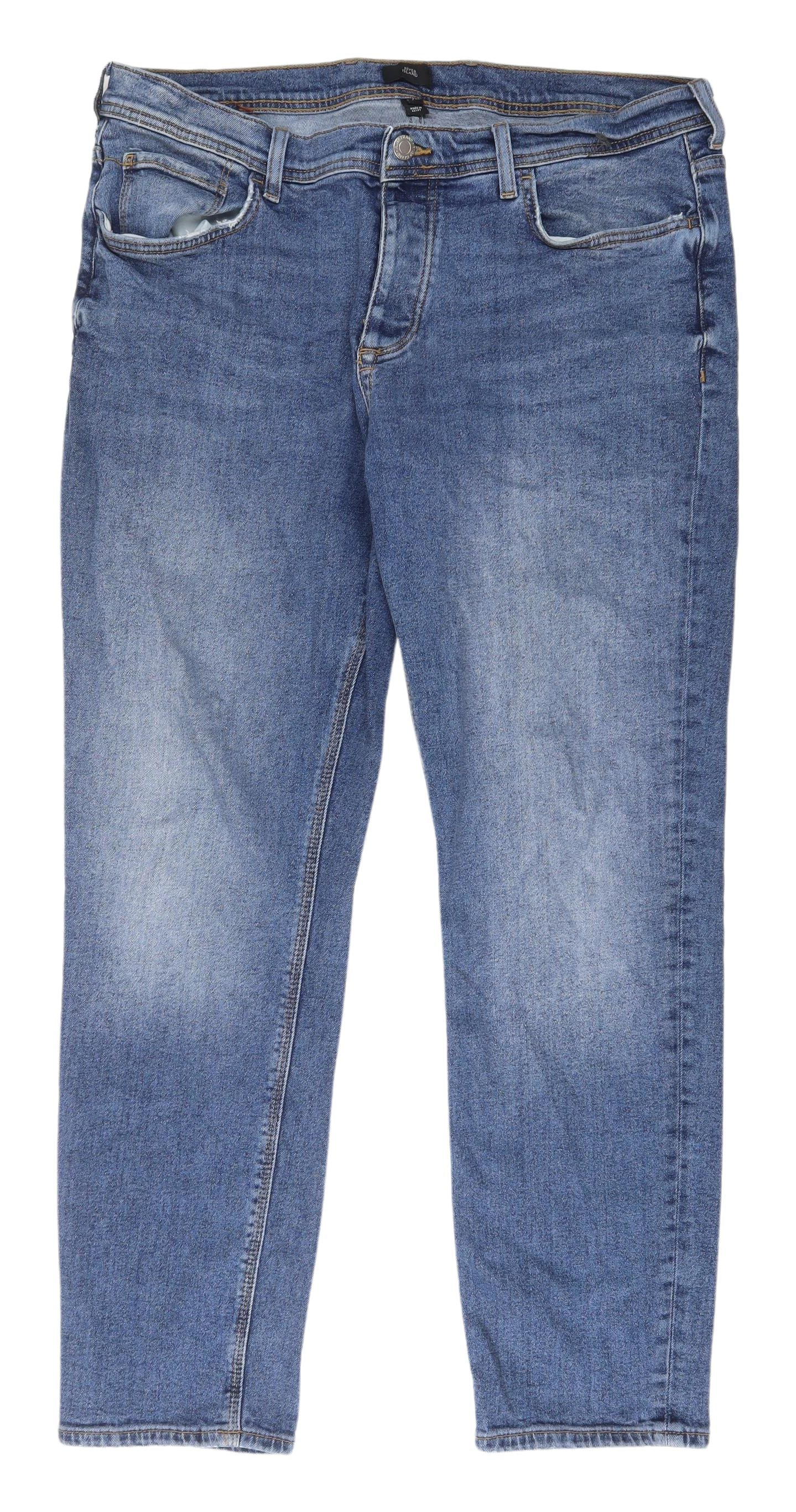 River Island Men's Blue Straight Jeans Size 36